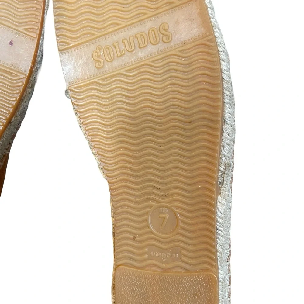 Soludos Fringe Smoking Slipper Espadrille Flats Size 7